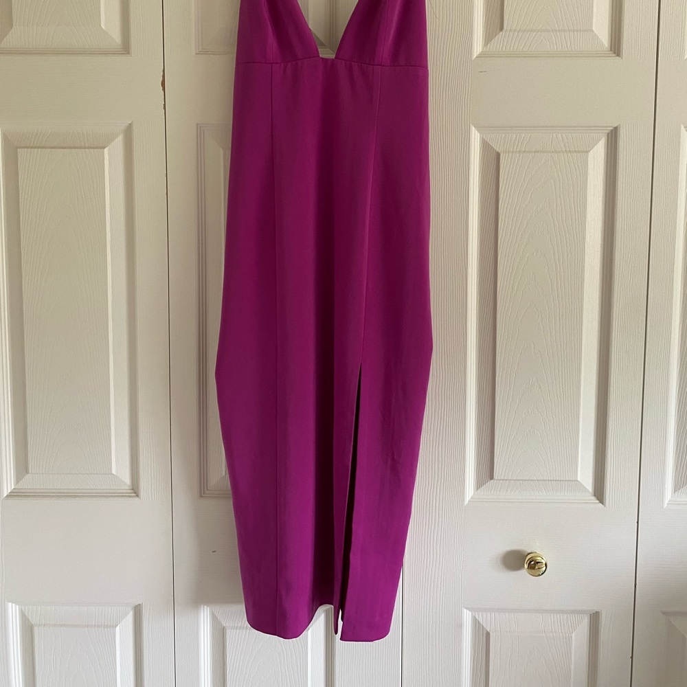 NBD fuchsia midi dress